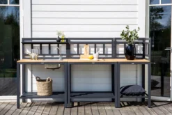 Garten Outdoor-Tisch Baling – wetterfest aus Teak & Aluminium für Outdoor-Küchen
