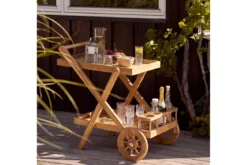 Garten Servierwagen Selvina - stilvoll und praktisch aus Teakholz