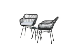 Garten-Sitzgruppe Aora - aus schwarzem Naturrattan