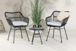 Garten-Sitzgruppe Aora - aus schwarzem Naturrattan