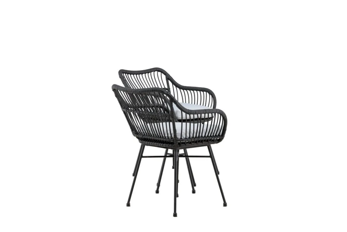 Garten-Sitzgruppe Aora - aus schwarzem Naturrattan