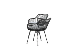 Garten-Sitzgruppe Aora - aus schwarzem Naturrattan