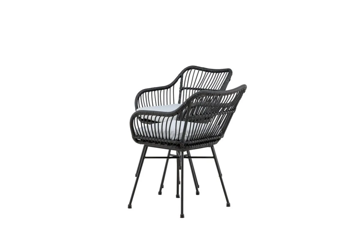 Garten-Sitzgruppe Aora - aus schwarzem Naturrattan