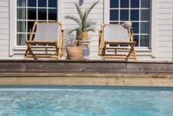 Garten Sonnenliege Coco - aus Rattan und Textilene in Naturoptik