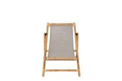 Garten Sonnenliege Coco - aus Rattan und Textilene in Naturoptik