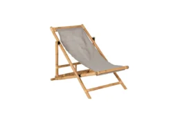 Garten Sonnenliege Coco - aus Rattan und Textilene in Naturoptik