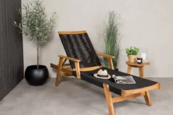 Garten Sonnenliege Ferano - verstellbar aus Akazienholz & Polyesterseil