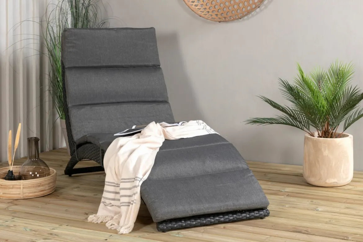 Garten Sonnenliege Queen - aus synthetischem Rattan inkl. Kissen
