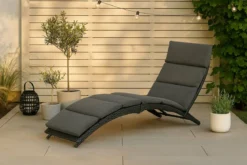 Garten Sonnenliege Queen - aus synthetischem Rattan inkl. Kissen