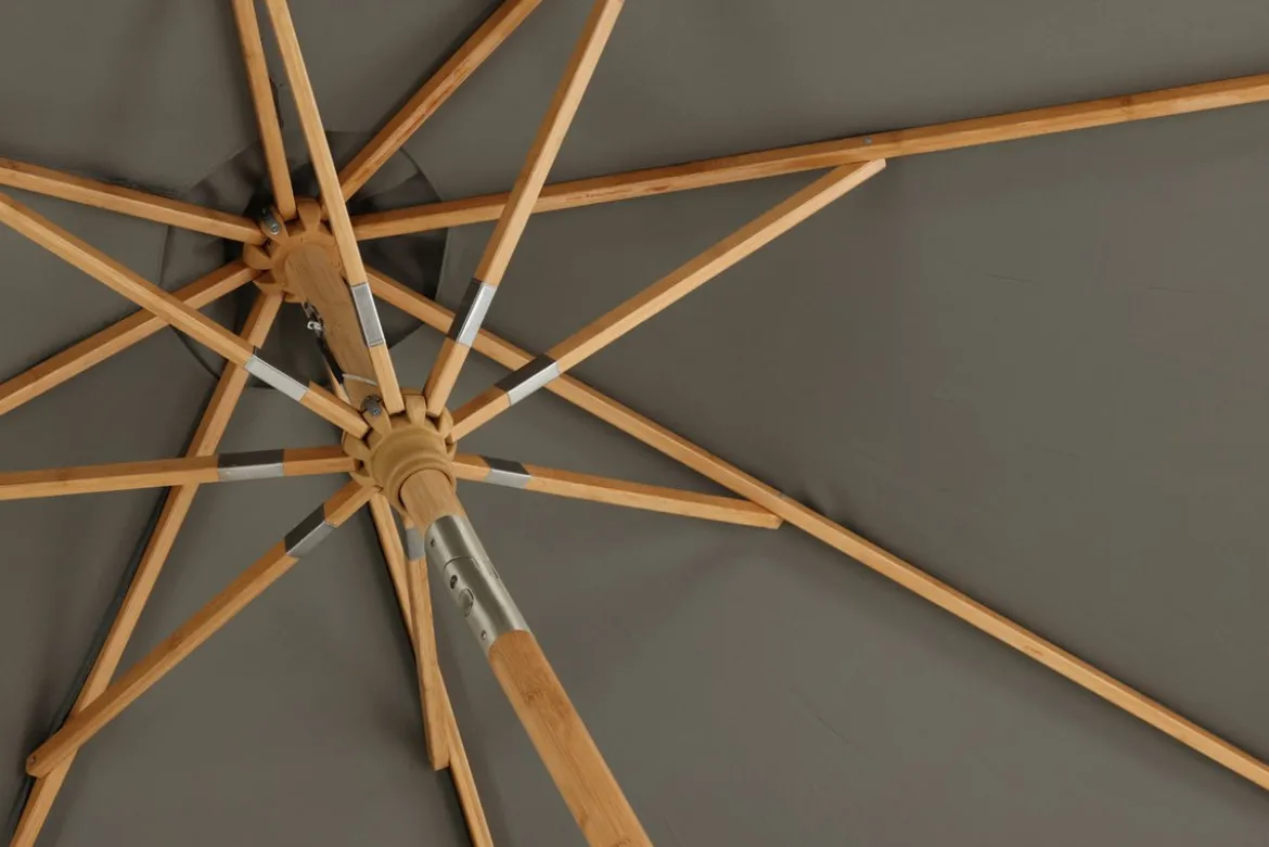 Garten Sonnenschirm Boho – Ø270 cm in wahlweise Schwarz oder Grau