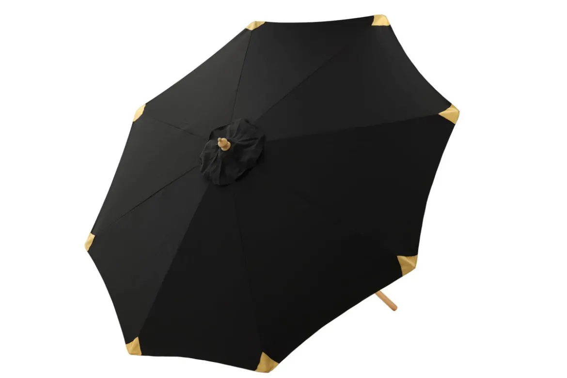 Garten Sonnenschirm Boho – Ø270 cm in wahlweise Schwarz oder Grau