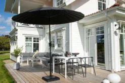 Garten Sonnenschirm Palma – Ø270 cm verfügbar in Weiß, Schwarz, Grau und Blau