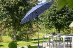 Garten Sonnenschirm Palma – Ø270 cm verfügbar in Weiß, Schwarz, Grau und Blau