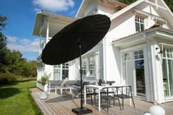 Garten Sonnenschirm Palma – Ø270 cm verfügbar in Weiß, Schwarz, Grau und Blau