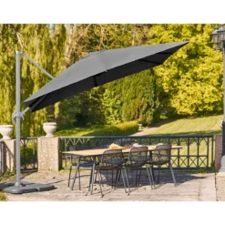 Garten Sonnenschirm Solvien – in schwarzer quadratischer Form