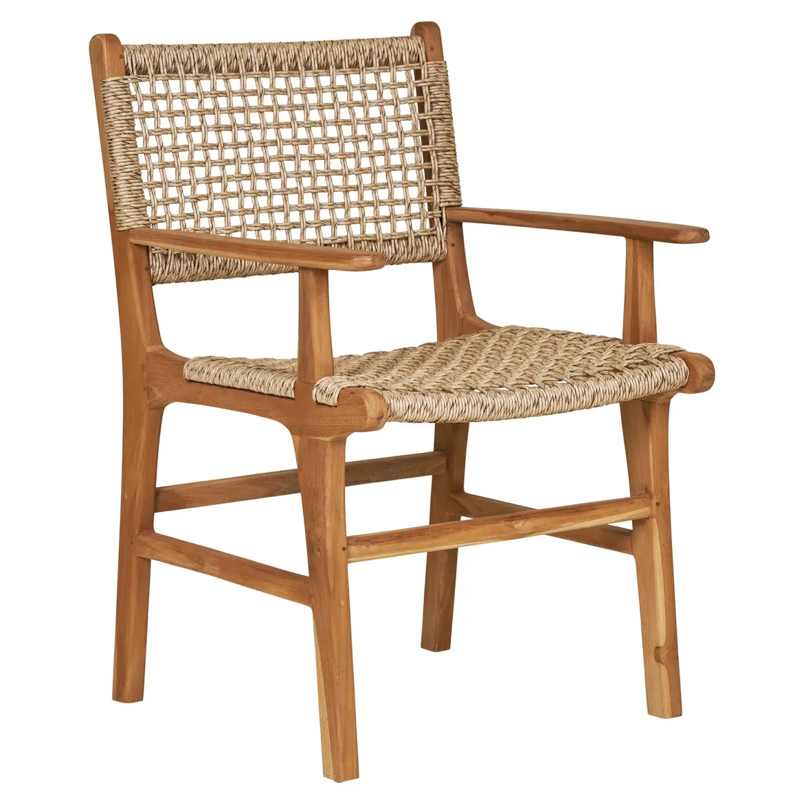 Gartenstuhl Capri mit Armlehne aus Teakholz