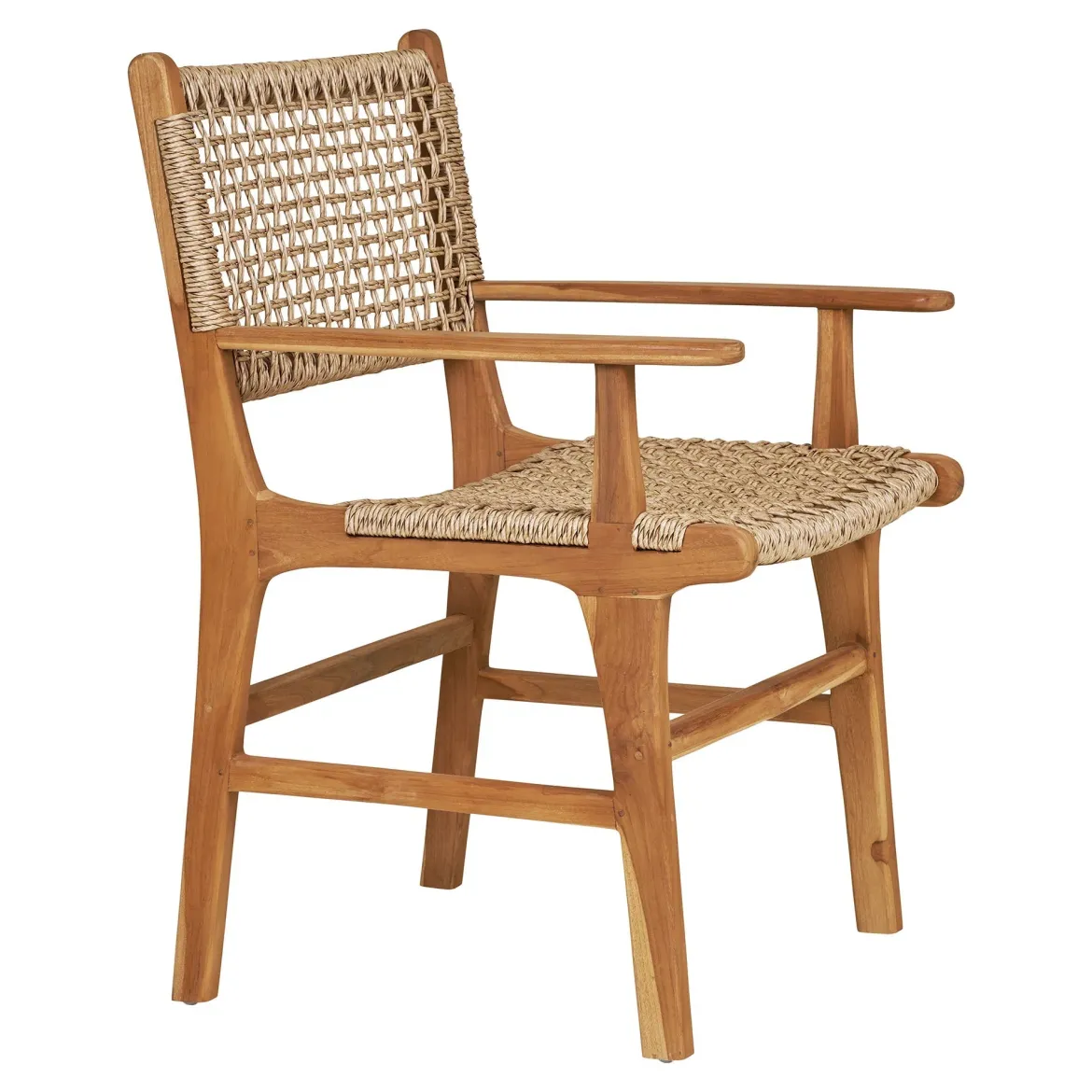 Gartenstuhl Capri mit Armlehne aus Teakholz