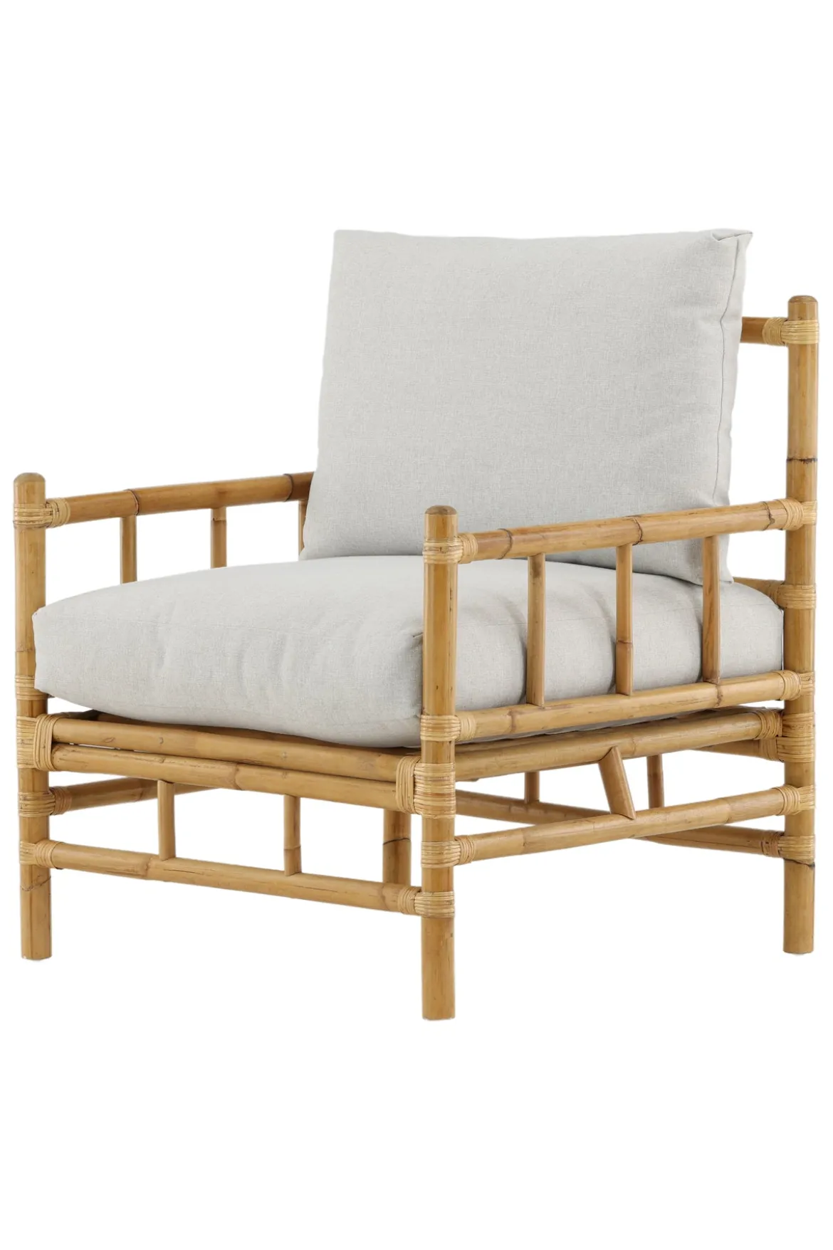 Gartenstuhl Conny - aus Rattan in Naturoptik inkl. Kissen