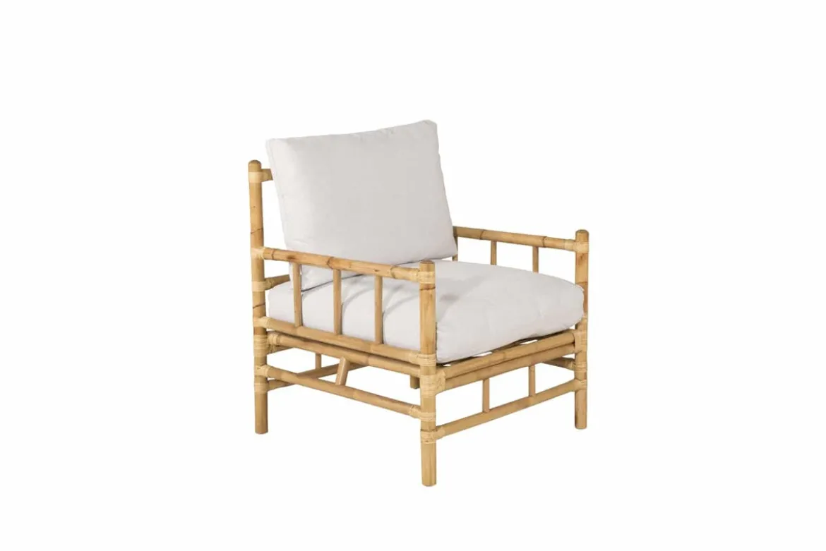 Gartenstuhl Conny - aus Rattan in Naturoptik inkl. Kissen