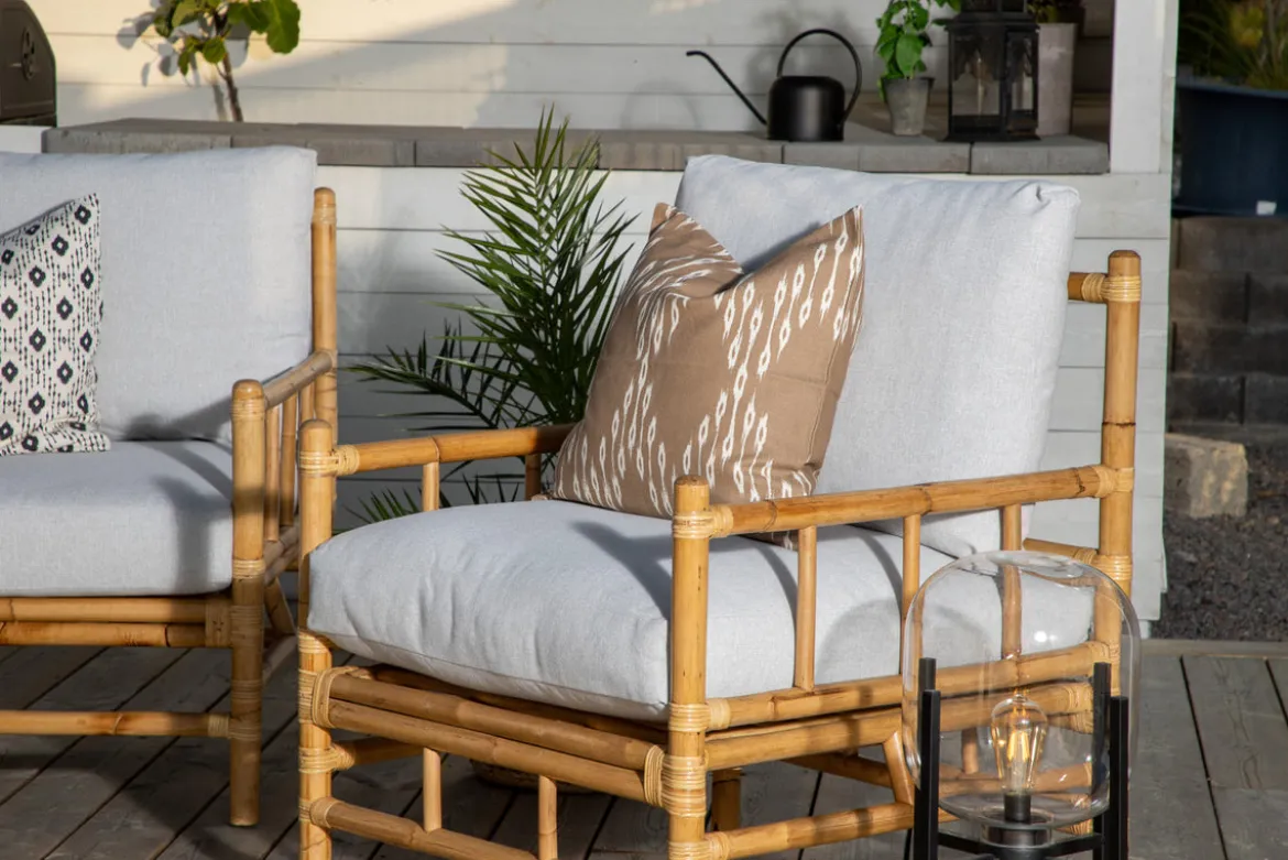 Gartenstuhl Conny - aus Rattan in Naturoptik inkl. Kissen