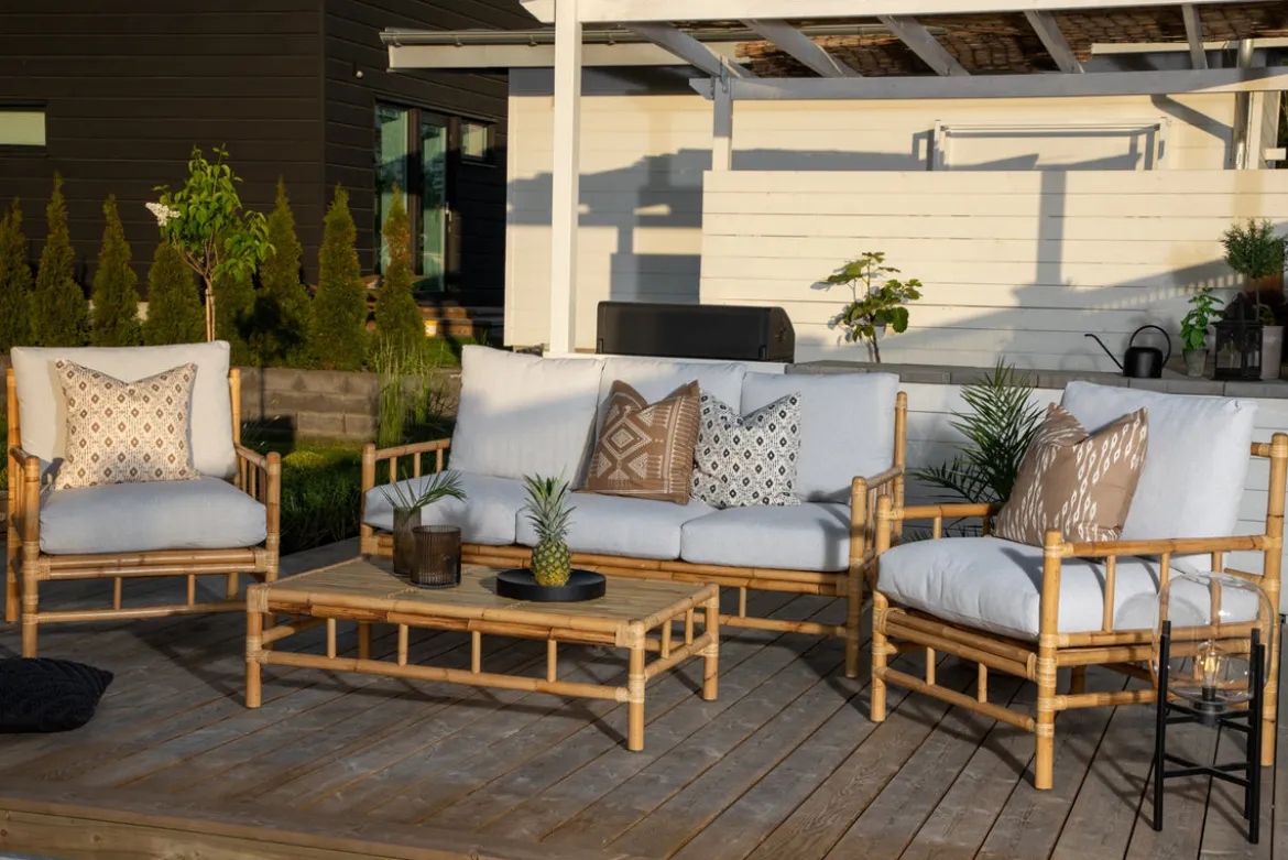 Gartenstuhl Conny - aus Rattan in Naturoptik inkl. Kissen