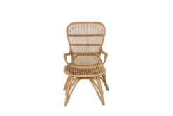 Gartenstuhl Elena - aus Rattan in Holzoptik