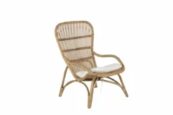 Gartenstuhl Elena - aus Rattan in Holzoptik