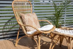 Gartenstuhl Elena - aus Rattan in Holzoptik