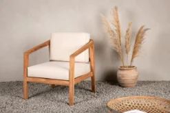 Garten Stuhlkissen Africa - aus Polyester in Beige
