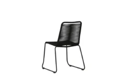 Gartenstuhl Mirava - in Schwarz mit Polyesterseil