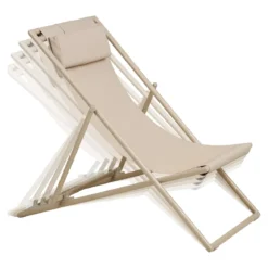 Gartenstuhl/Strandstuhl Solento – klappbar mit 4-fach verstellbarer Rückenlehne