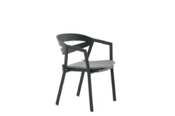 Gartenstuhl Sylt - aus Aluminium in Schwarz
