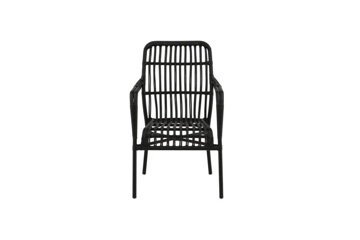Gartenstuhl Tivaro - aus Rattan in Schwarz