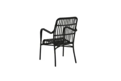 Gartenstuhl Tivaro - aus Rattan in Schwarz
