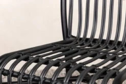 Gartenstuhl Tivaro - aus Rattan in Schwarz