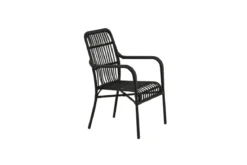 Gartenstuhl Tivaro - aus Rattan in Schwarz
