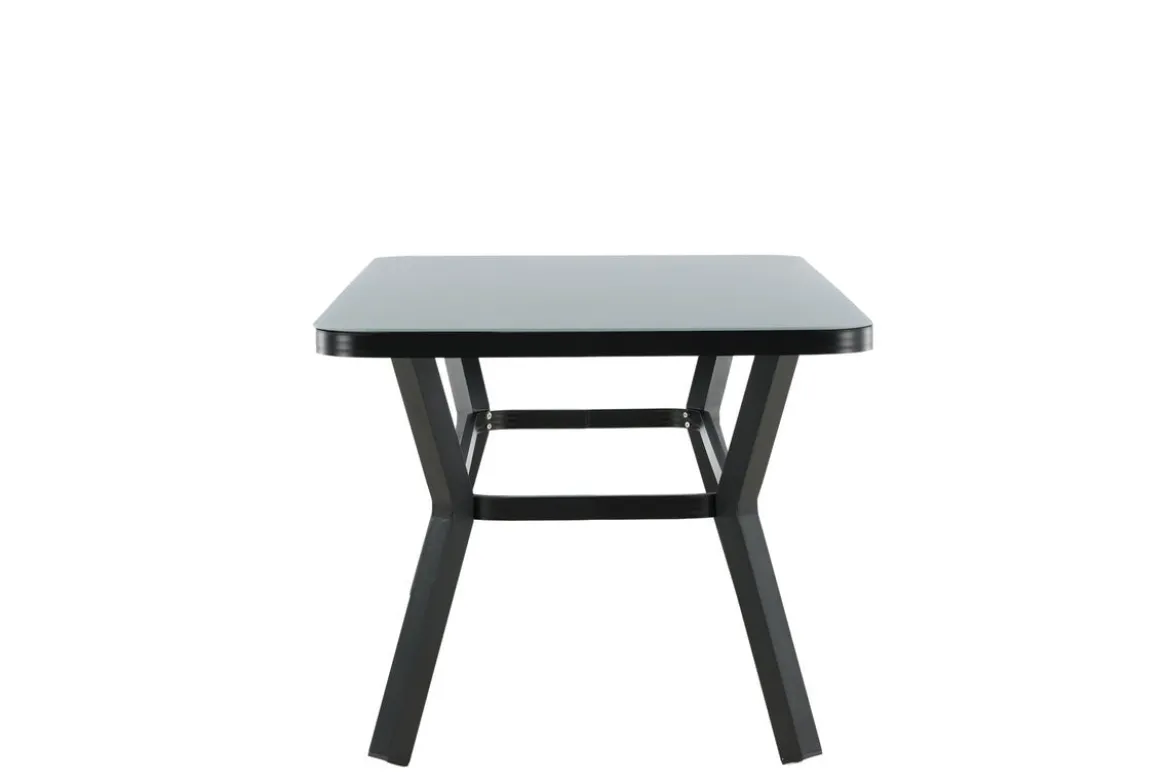 Gartentisch Amaré - Matte Glasplatte auf Aluminiumgestell