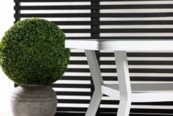 Gartentisch Amaré - Matte Glasplatte auf Aluminiumgestell