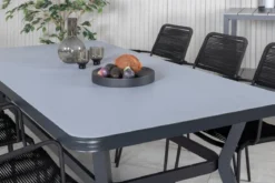 Gartentisch Amaré - Matte Glasplatte auf Aluminiumgestell