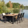 Gartentisch Caimana - ein ausziehbarer Esstisch mit edler Teakholzplatte