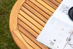 Gartentisch Hewa - Runder Beistelltisch aus Akazienholz