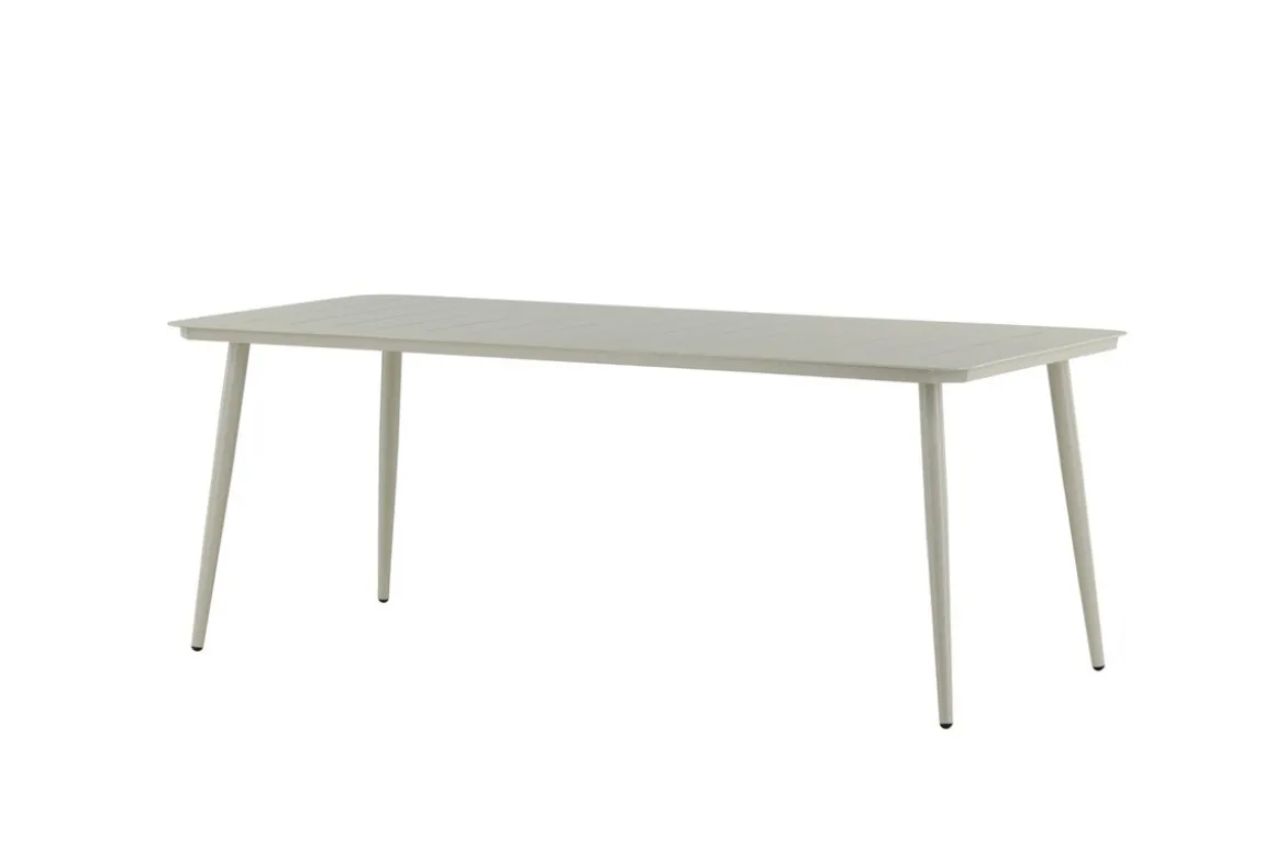 Gartentisch Imani - rechteckiger, beiger Esstisch aus Aluminium
