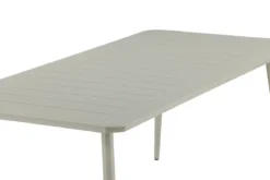 Gartentisch Imani - rechteckiger, beiger Esstisch aus Aluminium