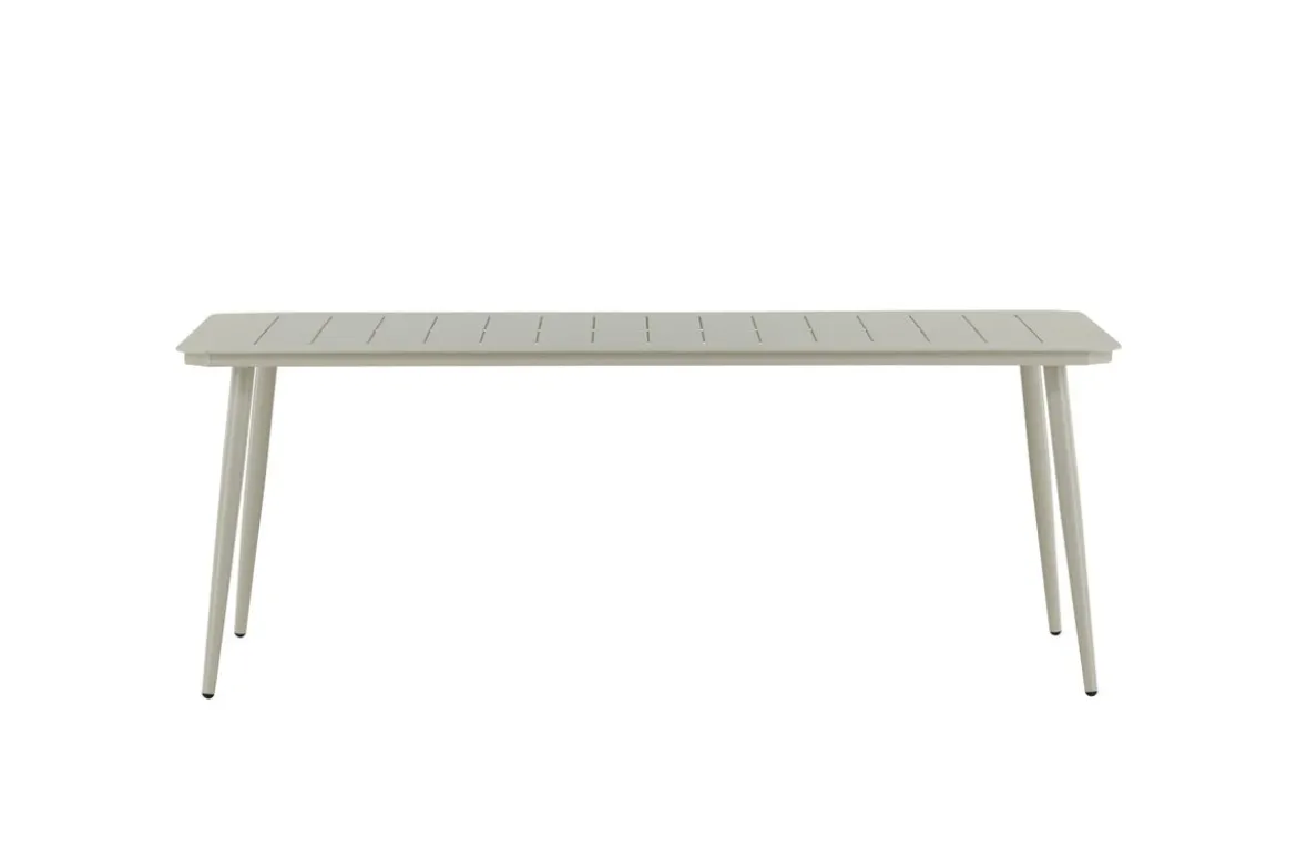 Gartentisch Imani - rechteckiger, beiger Esstisch aus Aluminium