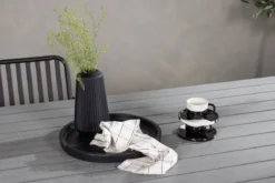 Gartentisch Lumari - rechteckiger weiß-grauer Esstisch