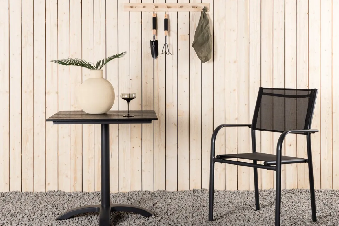 Gartentisch Malani - pflegeleichter quadratischer Tisch aus robustem Aluminium und Aintwood