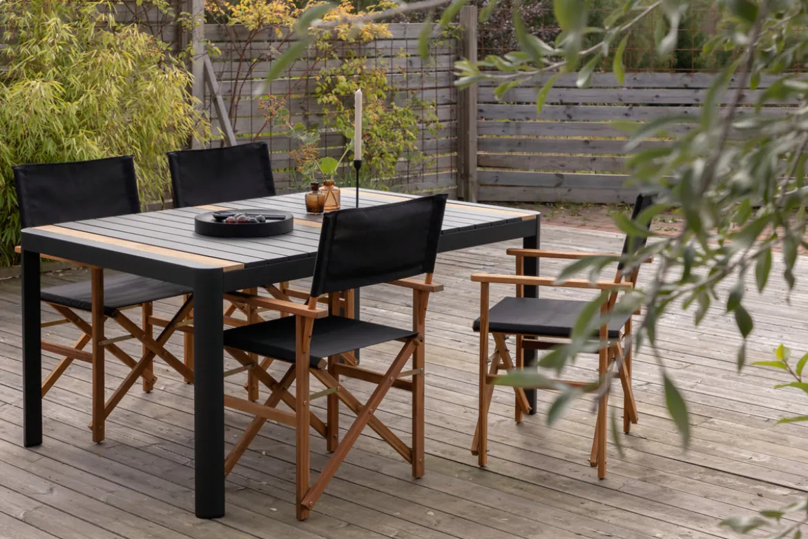 Gartentisch Nuru - Teakholz und Aluminium für Stabilität und Langlebigkeit