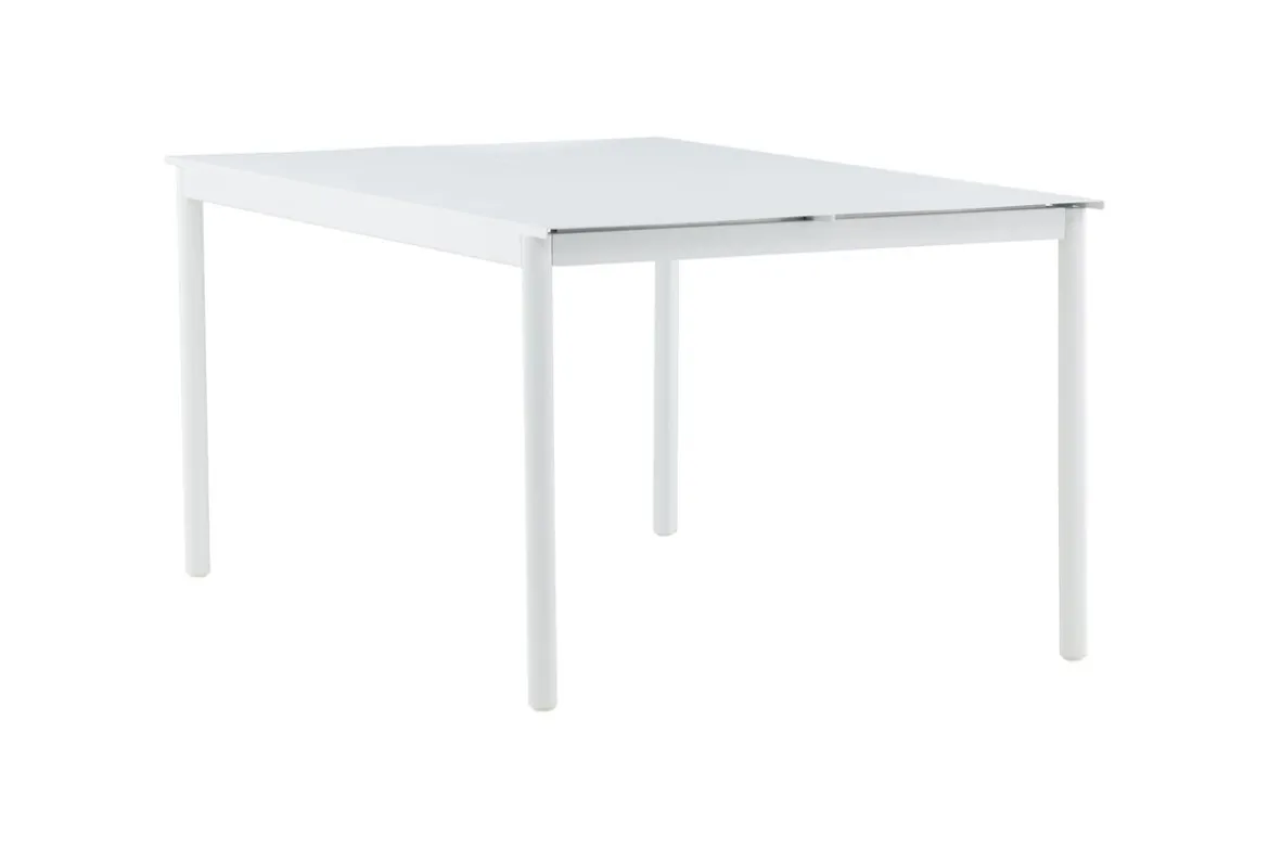 Gartentisch Sunari - weißer Esstisch aus Aluminium