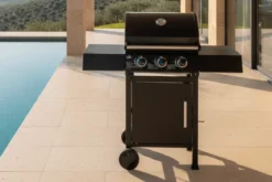 Gasgrill BarbecuePro XL – 3-Brenner Grillwagen mit Warmhalterost