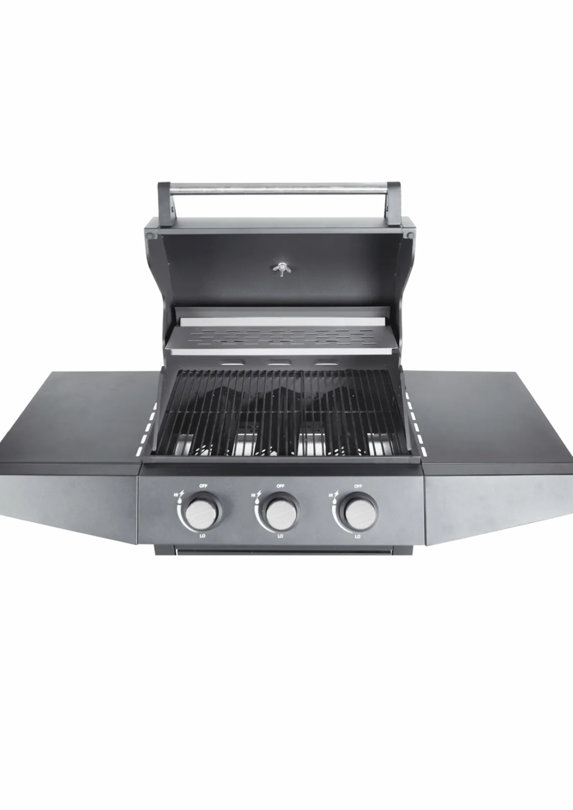 Gasgrill BarbecuePro XL – 3-Brenner Grillwagen mit Warmhalterost